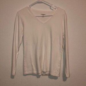 Lizclairborne S wite long sleve shirt